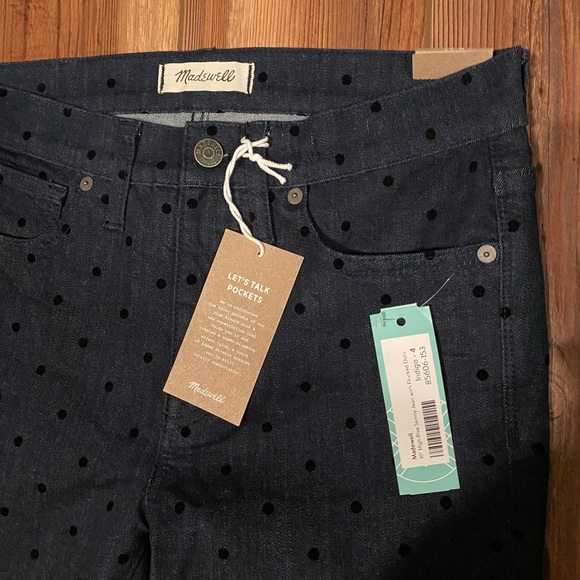 Madewell Flocked Polka Dot Jeans - Picture 4 of 7